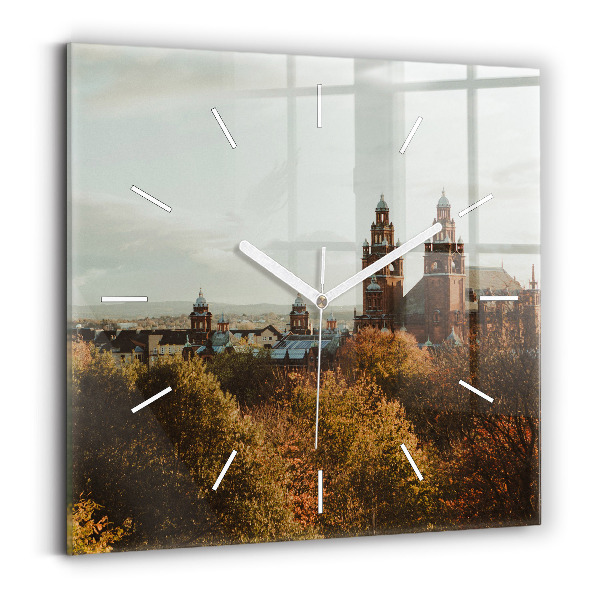 Čtvercové nástěnné hodiny Umělecká galerie v Glasgow