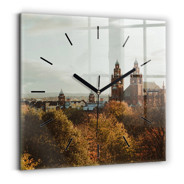 Čtvercové nástěnné hodiny Umělecká galerie v Glasgow