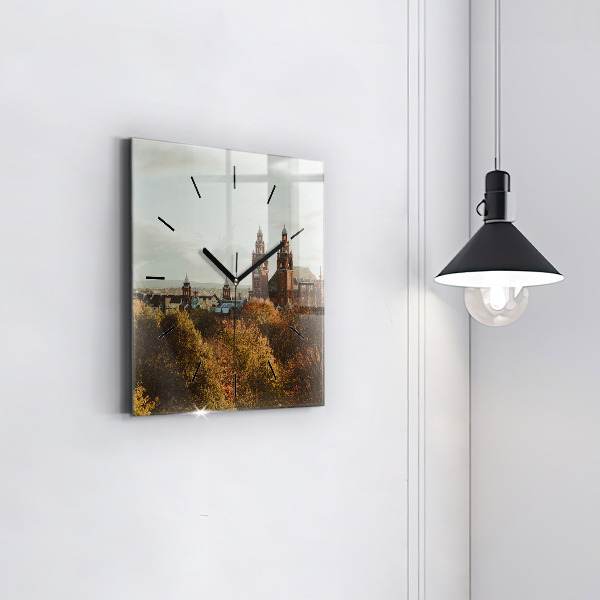 Čtvercové nástěnné hodiny Umělecká galerie v Glasgow