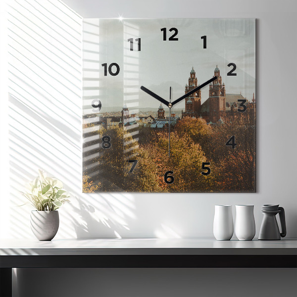 Čtvercové nástěnné hodiny Umělecká galerie v Glasgow