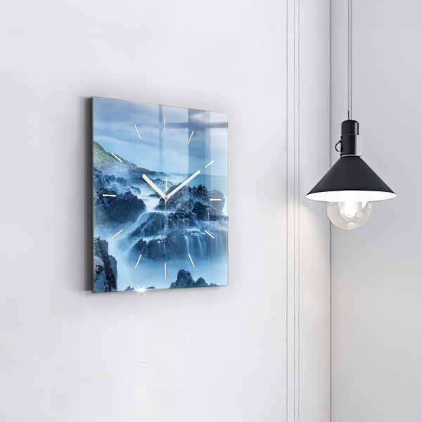 Čtvercové nástěnné hodiny Maják