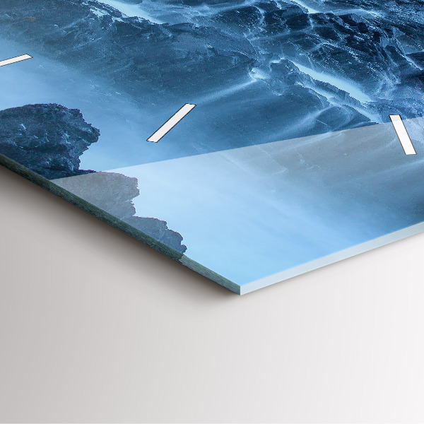 Čtvercové nástěnné hodiny Maják