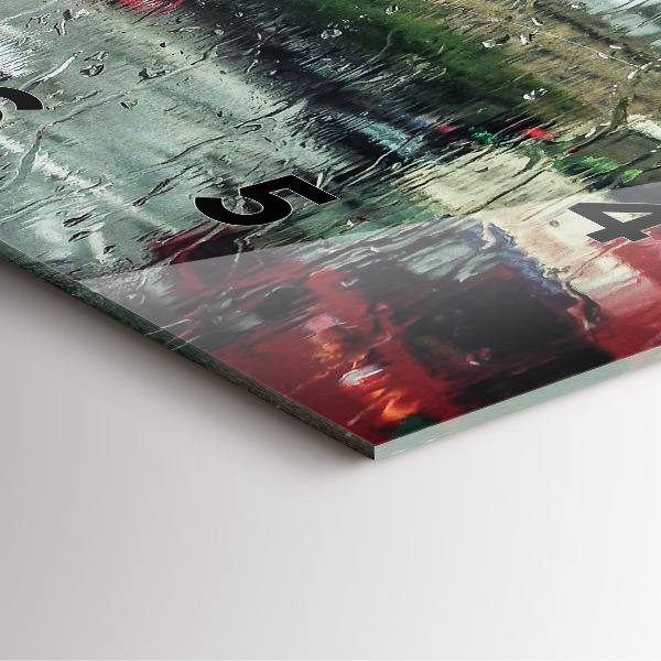 Čtvercové nástěnné hodiny Deštivý Londýn