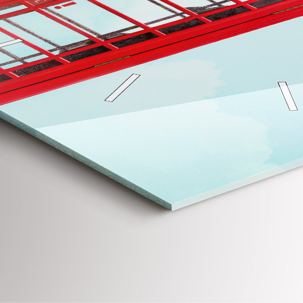 Čtvercové nástěnné hodiny Telefonní budka