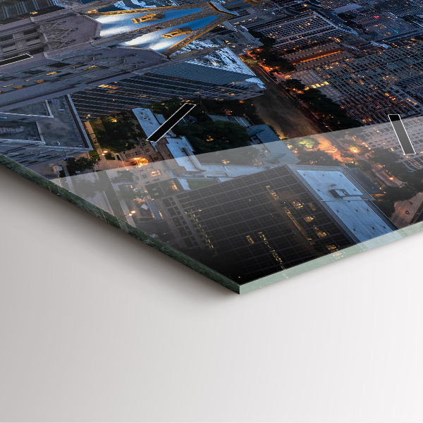 Čtvercové nástěnné hodiny Fotografie Chicaga