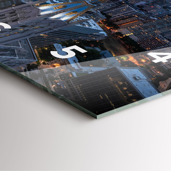 Čtvercové nástěnné hodiny Fotografie Chicaga