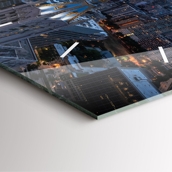 Čtvercové nástěnné hodiny Fotografie Chicaga