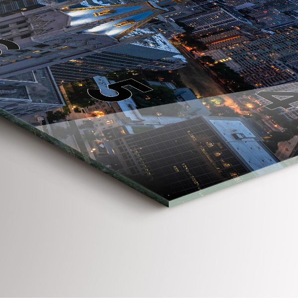 Čtvercové nástěnné hodiny Fotografie Chicaga