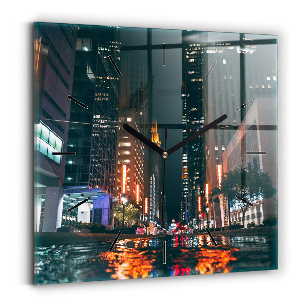 Čtvercové nástěnné hodiny Hotel Hilton v Houstonu