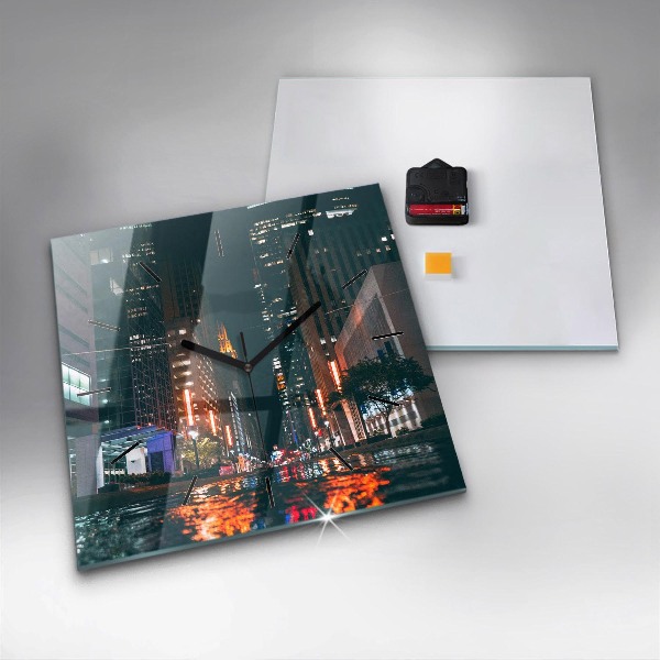 Čtvercové nástěnné hodiny Hotel Hilton v Houstonu