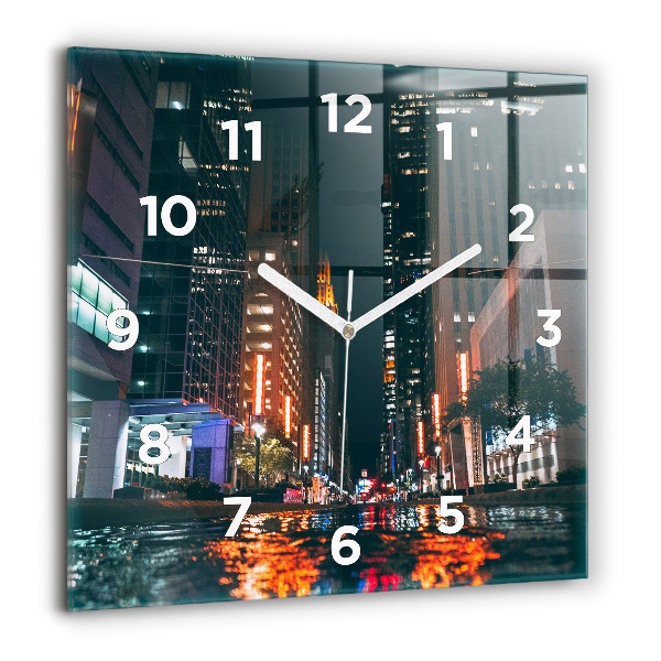 Čtvercové nástěnné hodiny Hotel Hilton v Houstonu