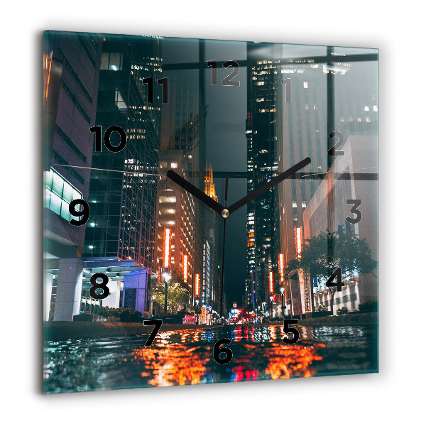 Čtvercové nástěnné hodiny Hotel Hilton v Houstonu