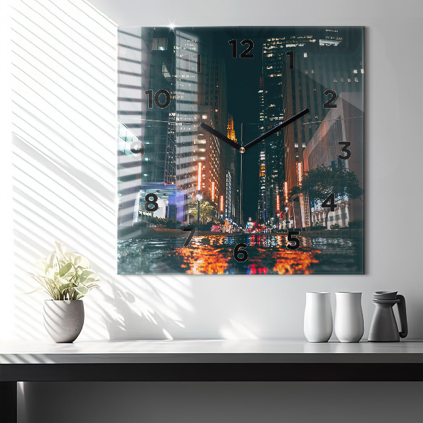 Čtvercové nástěnné hodiny Hotel Hilton v Houstonu