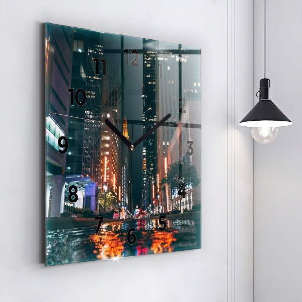 Čtvercové nástěnné hodiny Hotel Hilton v Houstonu