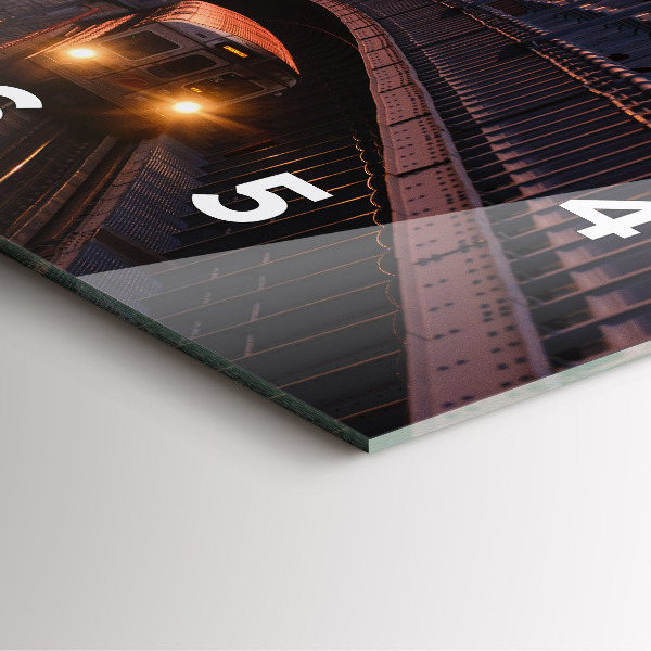 Čtvercové nástěnné hodiny Most Benjamina Franklina