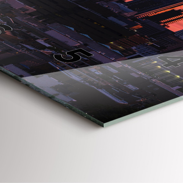 Čtvercové nástěnné hodiny Panorama Filadelfie