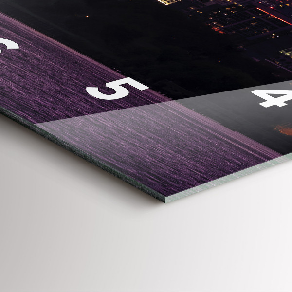 Čtvercové nástěnné hodiny Panorama Filadelfie