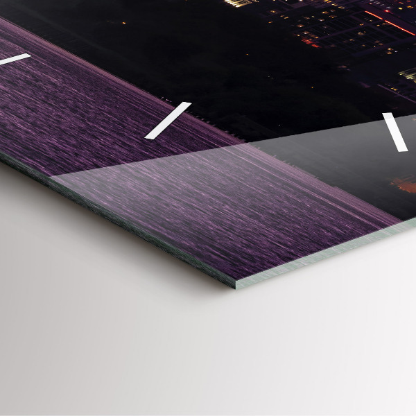 Čtvercové nástěnné hodiny Panorama Filadelfie