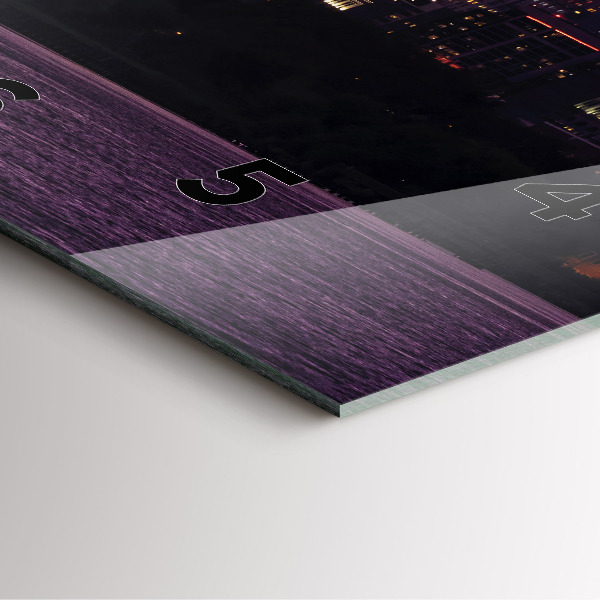 Čtvercové nástěnné hodiny Panorama Filadelfie