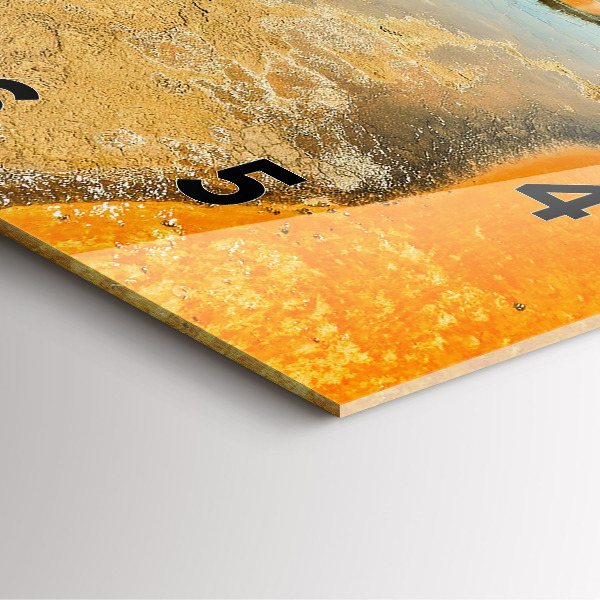 Čtvercové nástěnné hodiny Jezero s horami