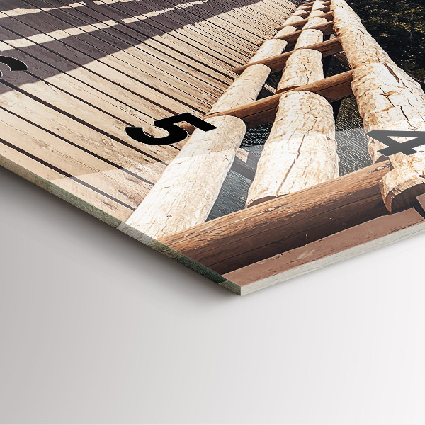 Čtvercové nástěnné hodiny Hory v Yellowstonu