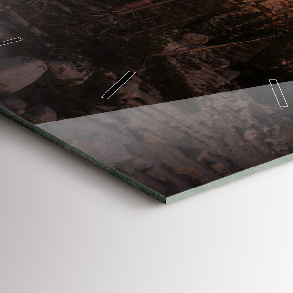 Čtvercové nástěnné hodiny Kamenitá cesta v Yosemitech