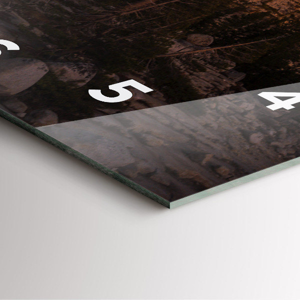 Čtvercové nástěnné hodiny Kamenitá cesta v Yosemitech