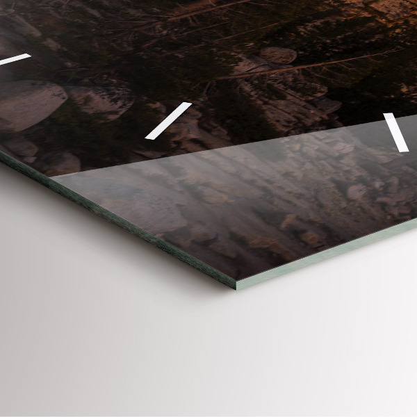 Čtvercové nástěnné hodiny Kamenitá cesta v Yosemitech