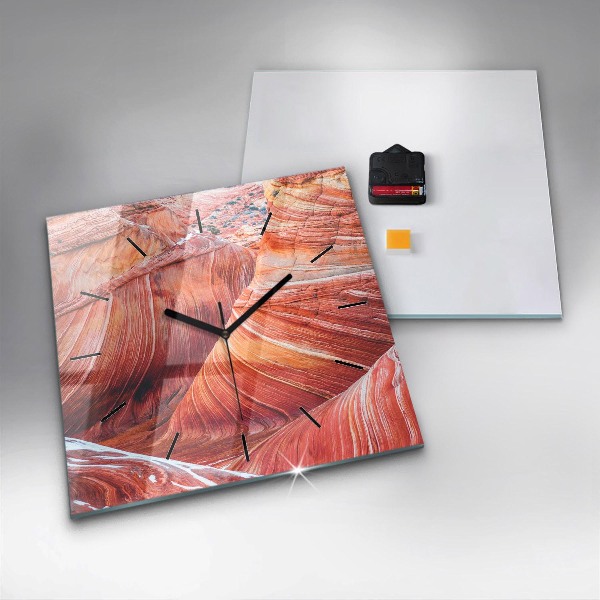Čtvercové nástěnné hodiny Malebný Grand Canyon