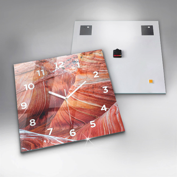 Čtvercové nástěnné hodiny Malebný Grand Canyon