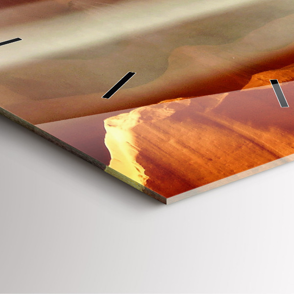 Čtvercové nástěnné hodiny Pouštní kaňon