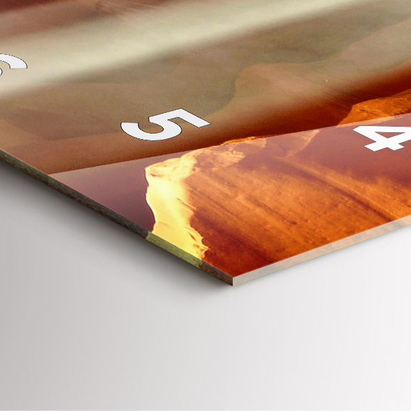 Čtvercové nástěnné hodiny Pouštní kaňon