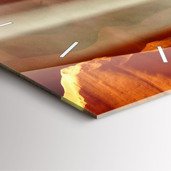 Čtvercové nástěnné hodiny Pouštní kaňon