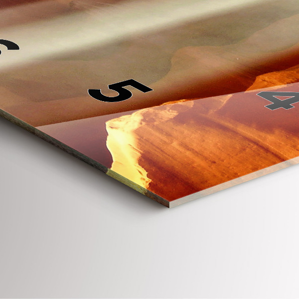 Čtvercové nástěnné hodiny Pouštní kaňon