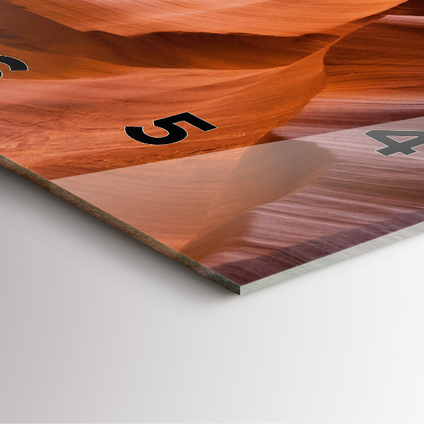 Čtvercové nástěnné hodiny Antilopí kaňon