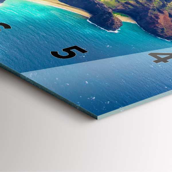 Čtvercové nástěnné hodiny Moře na Havaji