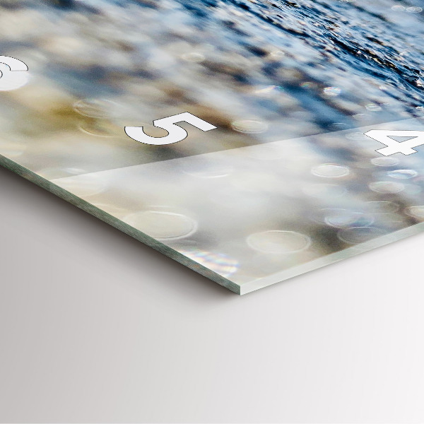 Čtvercové nástěnné hodiny Fotografování vody