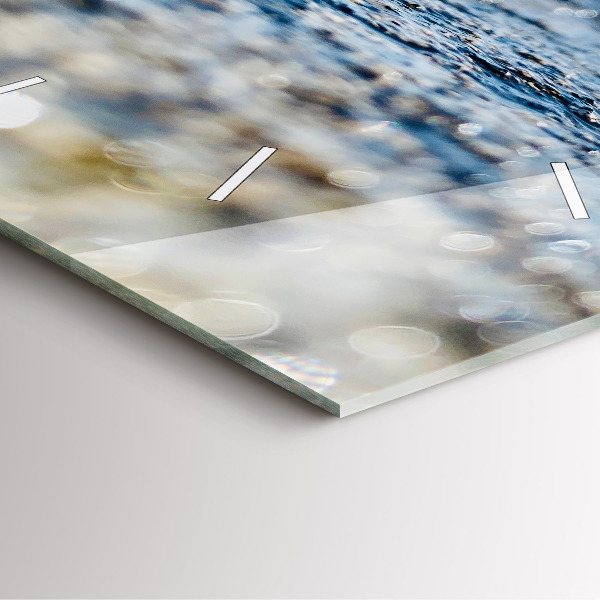 Čtvercové nástěnné hodiny Fotografování vody