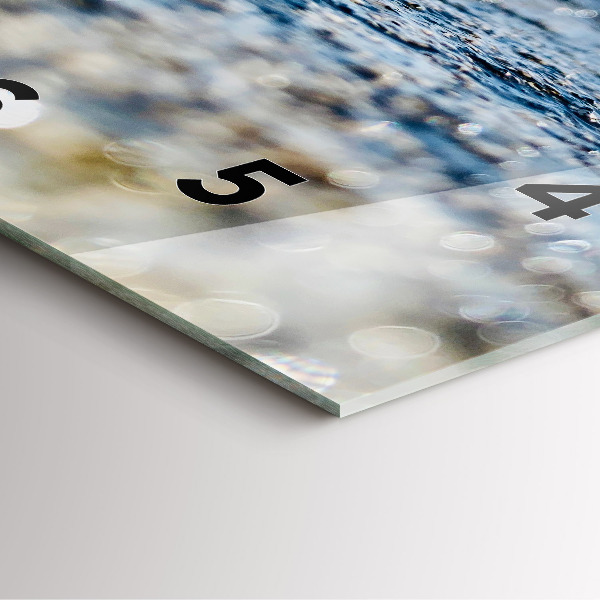 Čtvercové nástěnné hodiny Fotografování vody