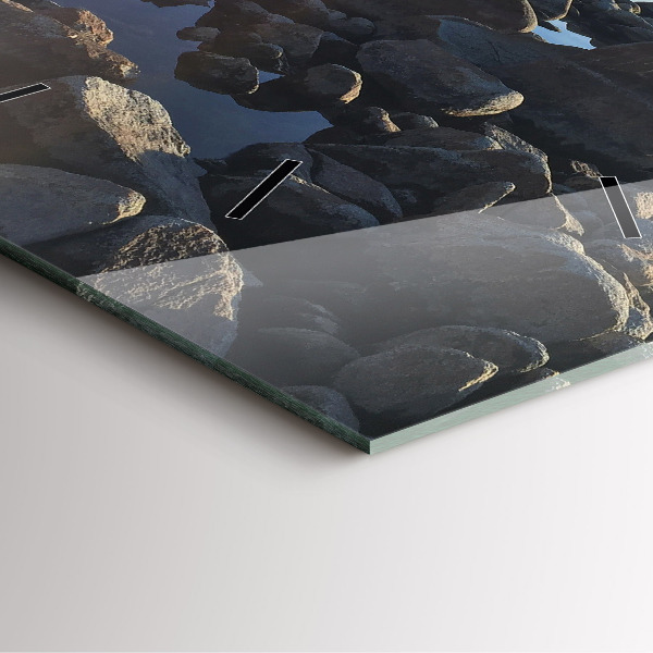 Čtvercové nástěnné hodiny Pohled na moře