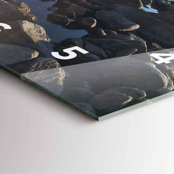 Čtvercové nástěnné hodiny Pohled na moře