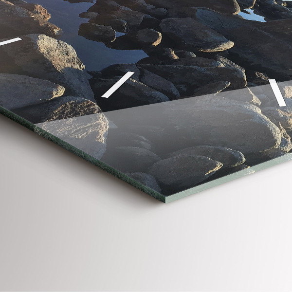 Čtvercové nástěnné hodiny Pohled na moře