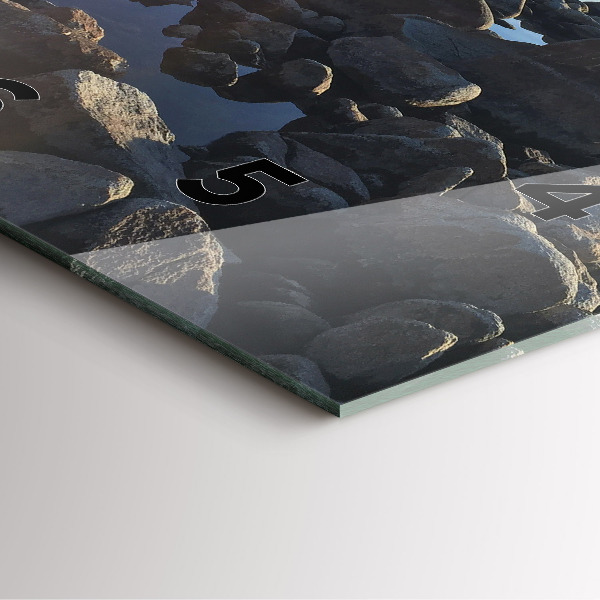 Čtvercové nástěnné hodiny Pohled na moře