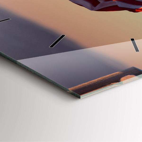 Čtvercové nástěnné hodiny Vlajka USA