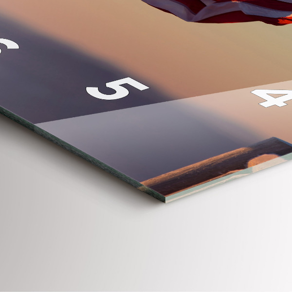 Čtvercové nástěnné hodiny Vlajka USA