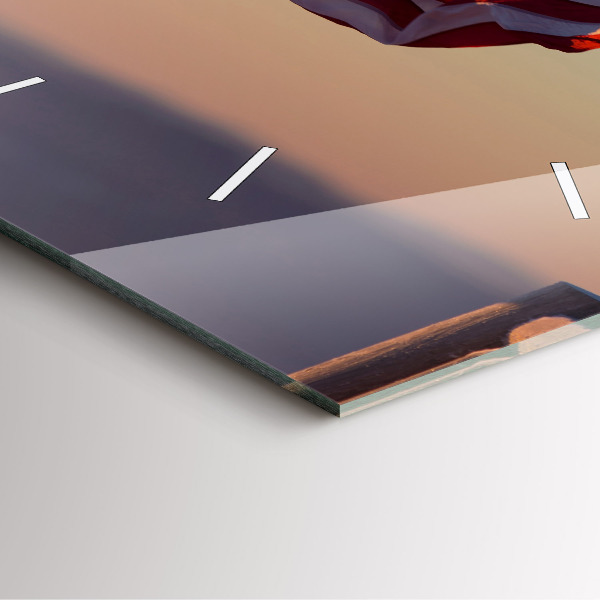 Čtvercové nástěnné hodiny Vlajka USA