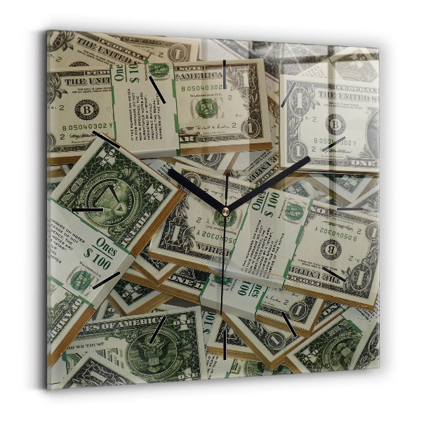 Čtvercové nástěnné hodiny 1 americký dolar