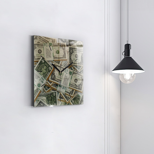 Čtvercové nástěnné hodiny 1 americký dolar