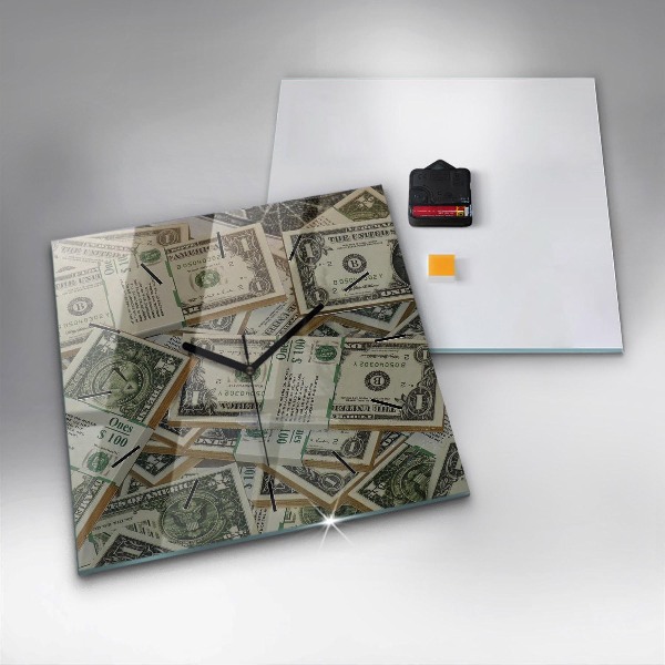 Čtvercové nástěnné hodiny 1 americký dolar