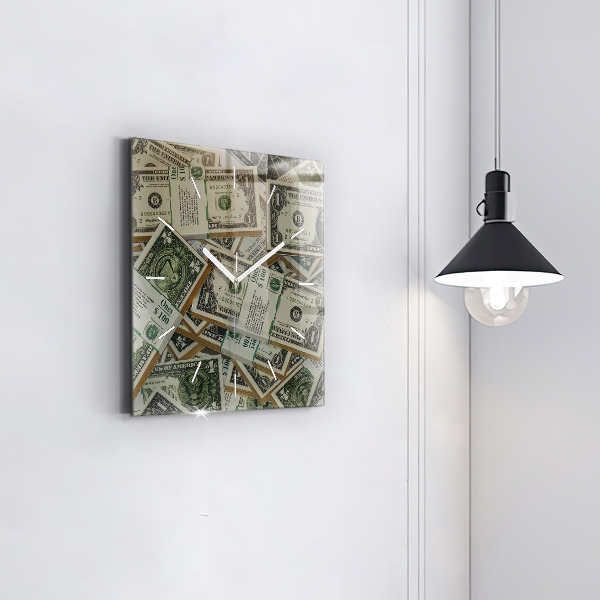 Čtvercové nástěnné hodiny 1 americký dolar